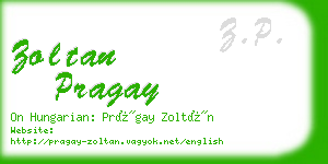 zoltan pragay business card